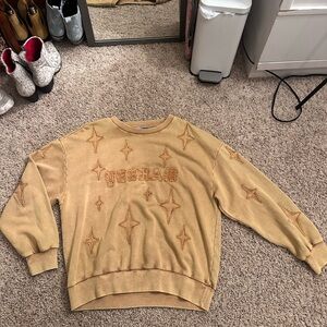 Yellow Star Patterned Sweatshirt